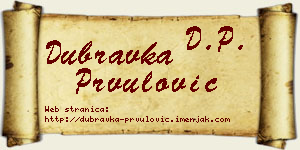 Dubravka Prvulović vizit kartica